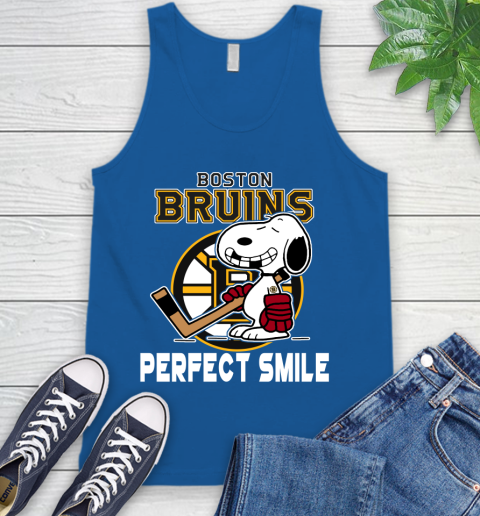 NHL Boston Bruins Snoopy Perfect Smile The Peanuts Movie Hockey T Shirt Tank Top 4