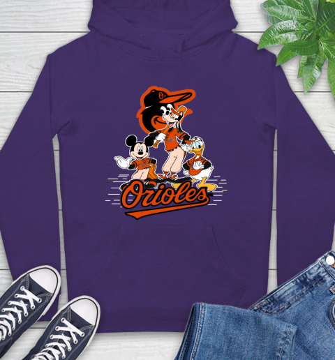 MLB Baltimore Orioles Mickey Mouse Donald Duck Goofy Baseball T Shirt Hoodie 5