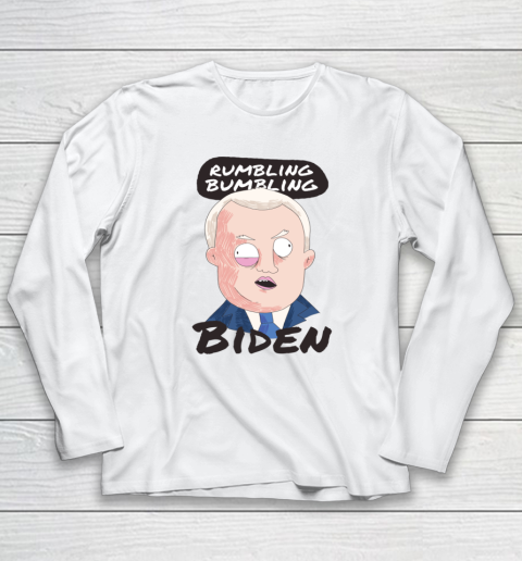 Cartoon Biden Republican Conservative Funny Anti Biden Long Sleeve T-Shirt