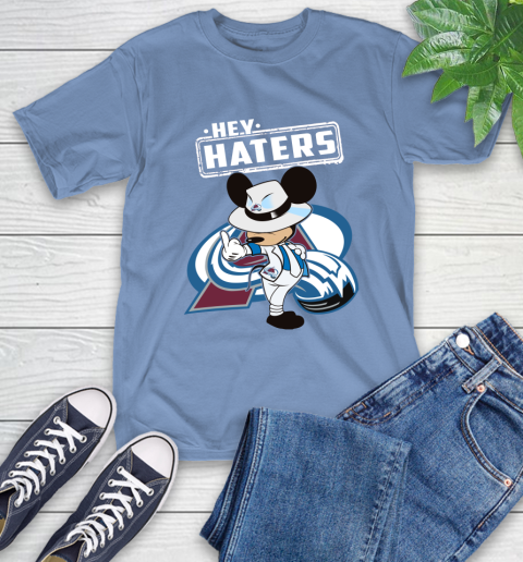 NHL Hey Haters Mickey Hockey Sports Colorado Avalanche T-Shirt 12