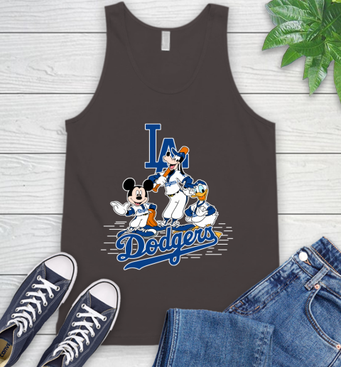 MLB Los Angeles Dodgers Mickey Mouse Donald Duck Goofy Baseball T Shirt Tank Top 6