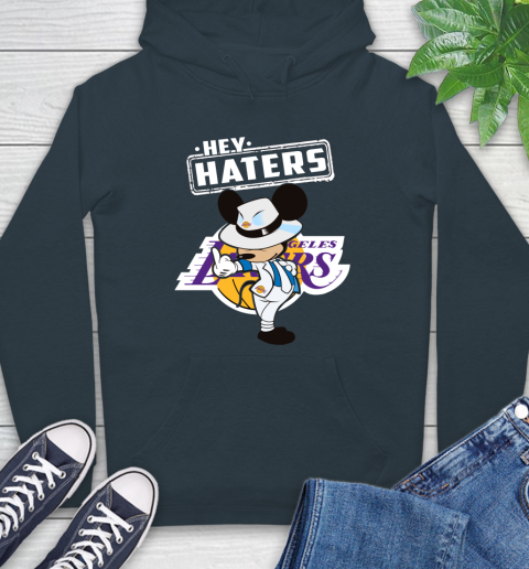 NBA Hey Haters Mickey Basketball Sports Los Angeles Lakers Hoodie 7