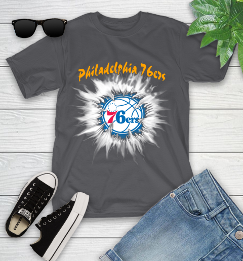 Philadelphia 76ers NBA Basketball Rip Sports Youth T-Shirt 6