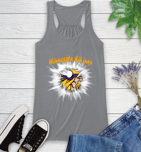 Minnesota Vikings NFL Football Adoring Fan Rip Sports Racerback Tank 4