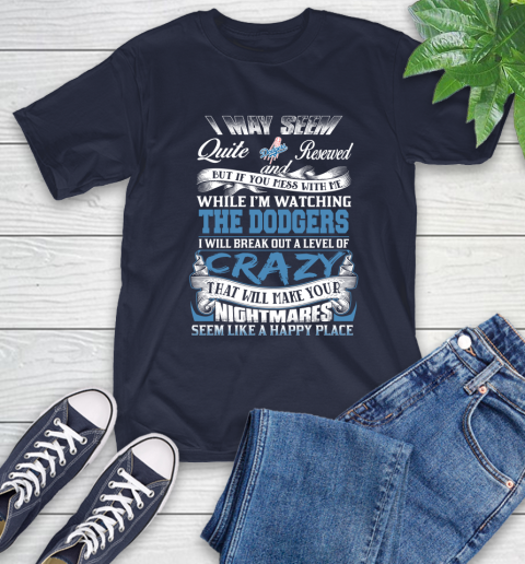 Los Angeles Dodgers MLB Baseball Don't Mess With Me While I'm Watching My Team T-Shirt 3