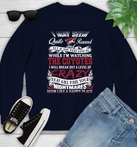 Arizona Coyotes NHL Hockey Don't Mess With Me While I'm Watching My Team Youth Sweatshirt 2