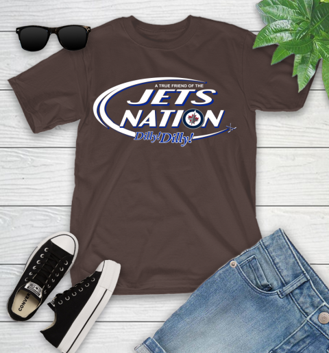 NHL A True Friend Of The Winnipeg Jets Dilly Dilly Hockey Sports Youth T-Shirt 7