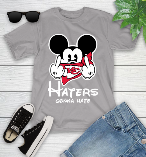 NFL Kansas City Chiefs Haters Gonna Hate Mickey Mouse Disney Football T Shirt_000 Youth T-Shirt 4