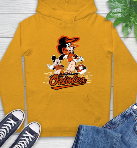 MLB Baltimore Orioles Mickey Mouse Donald Duck Goofy Baseball T Shirt Hoodie 2