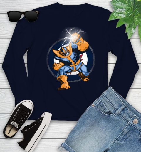 Winnipeg Jets NHL Hockey Thanos Avengers Infinity War Marvel Youth Long Sleeve 2