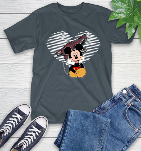 NHL Arizona Coyotes The Heart Mickey Mouse Disney Hockey T-Shirt 10
