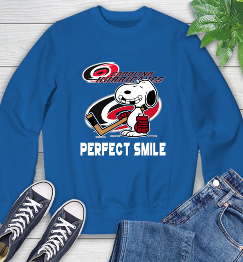 NHL Carolina Hurricanes Snoopy Perfect Smile The Peanuts Movie Hockey T Shirt Sweatshirt 9