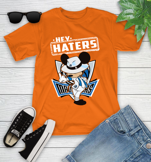 NBA Hey Haters Mickey Basketball Sports Dallas Mavericks Youth T-Shirt 9