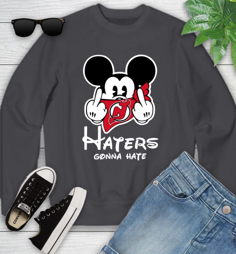 NHL Nashville Predators Haters Gonna Hate Mickey Mouse Disney Hockey T Shirt Youth Sweatshirt 5