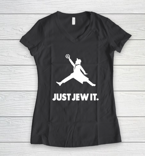 Just Jew It Jewish Women's V-Neck T-Shirt 4