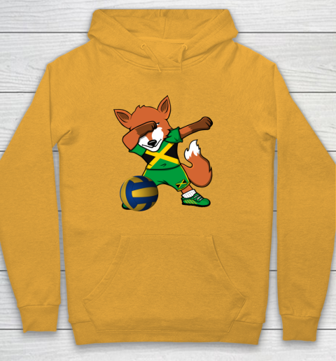 Dabbing Fox Jamaica Volleyball Fans Jersey Jamaican Hoodie 3