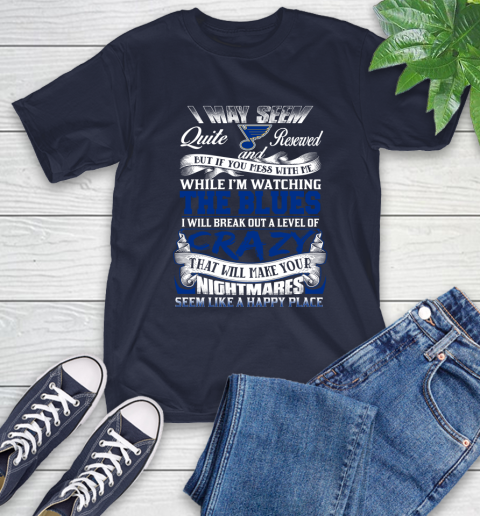 St.Louis Blues NHL Hockey Don't Mess With Me While I'm Watching My Team T-Shirt 3