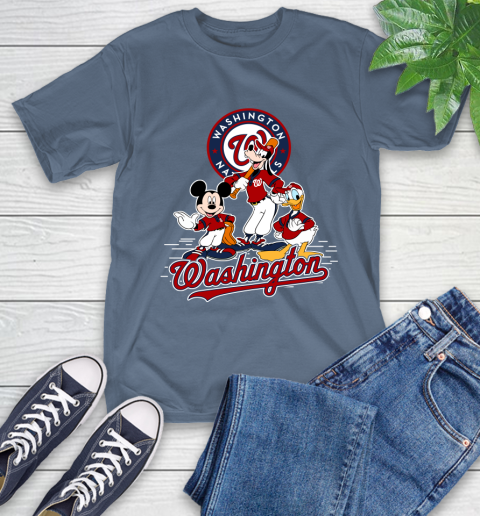 MLB Washington Nationals Mickey Mouse Donald Duck Goofy Baseball T Shirt T-Shirt 8