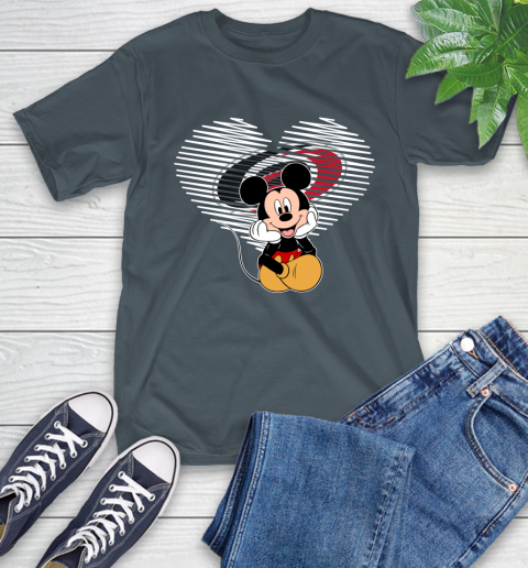 NHL Carolina Hurricanes The Heart Mickey Mouse Disney Hockey T-Shirt 10