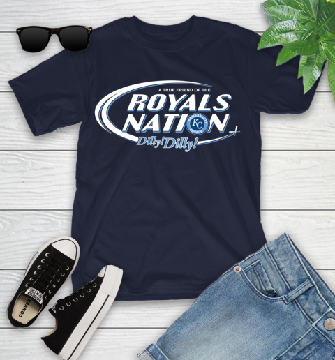 MLB A True Friend Of The Kansas City Royals Dilly Dilly Baseball Sports Youth T-Shirt 2
