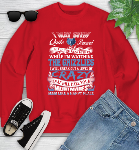 Memphis Grizzlies NBA Basketball Don't Mess With Me While I'm Watching My Team Youth Sweatshirt 8