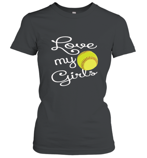 I Love My Girls Mom Softball Shirt Cute Softball Mom Shirts ah my shirt Women T-Shirt