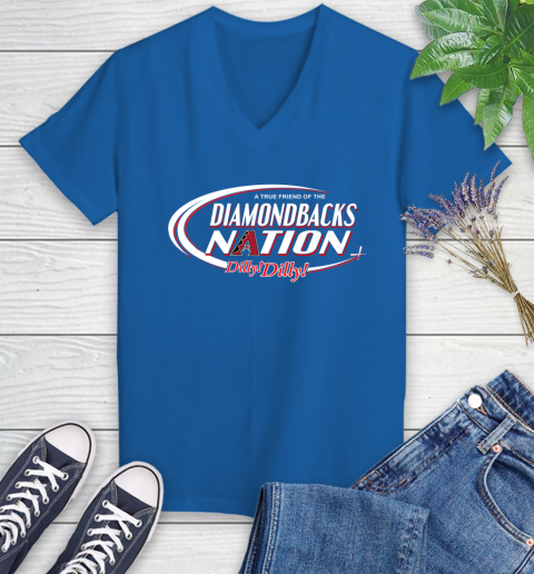 MLB A True Friend Of The Arizona Diamondbacks Dilly Dilly Baseball Sports Women's V-Neck T-Shirt 10