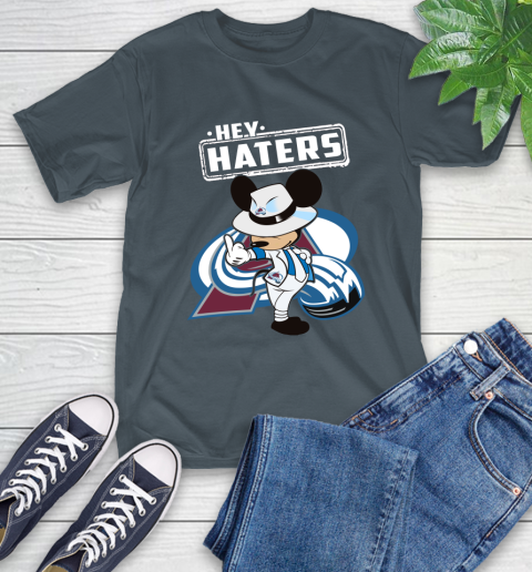 NHL Hey Haters Mickey Hockey Sports Colorado Avalanche T-Shirt 10