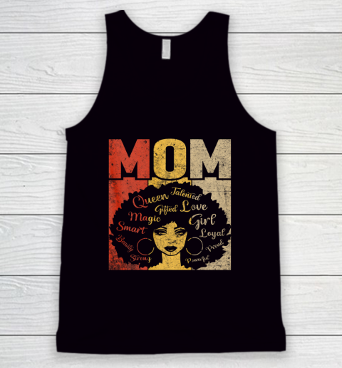 Black Mom Afro African American Mom Mother's Day Tank Top
