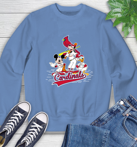 MLB St.Louis Cardinals Mickey Mouse Donald Duck Goofy Baseball T Shirt Sweatshirt 11