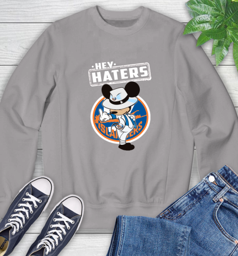 NHL Hey Haters Mickey Hockey Sports New York Islanders Sweatshirt 5