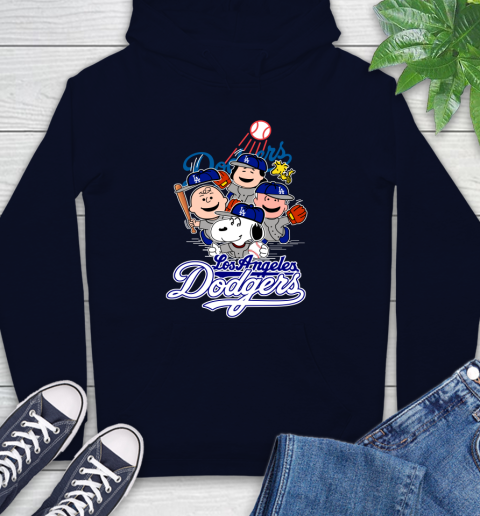 MLB Los Angeles Dodgers Snoopy Charlie Brown Woodstock The Peanuts Movie Baseball T Shirt_000 Hoodie 3