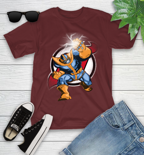 New Jersey Devils NHL Hockey Thanos Avengers Infinity War Marvel Youth T-Shirt 14