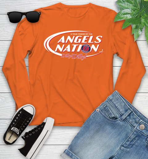 MLB A True Friend Of The Los Angeles Angels Dilly Dilly Baseball Sports Youth Long Sleeve 3