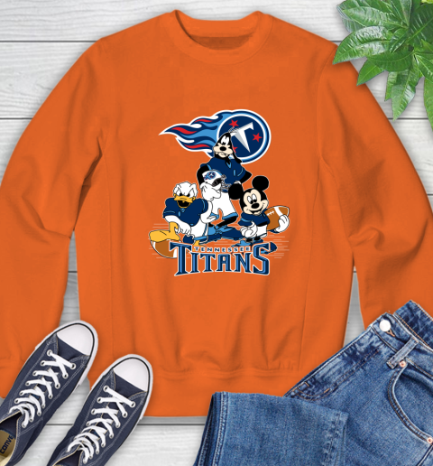 NFL Tennessee Titans Mickey Mouse Donald Duck Goofy Football Shirt Sweatshirt 3