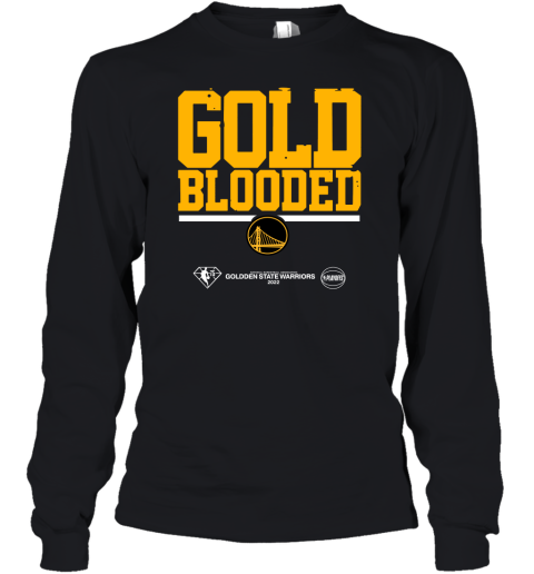 Golden State Warriors 2022 Nba Playoffs Gold Blooded Mantra Youth Long Sleeve
