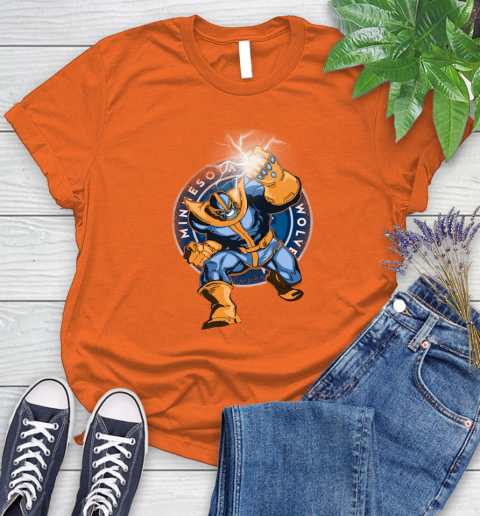 Minnesota Timberwolves NBA Basketball Thanos Avengers Infinity War Marvel Women's T-Shirt 3