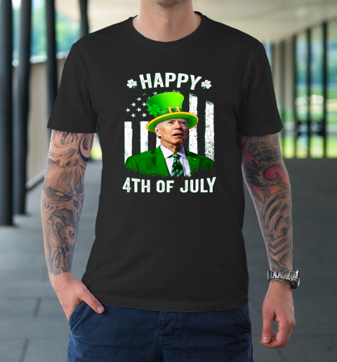 Anti Joe Biden St Patricks Day Shirt Happy 4th Of July Funny T-Shirt
