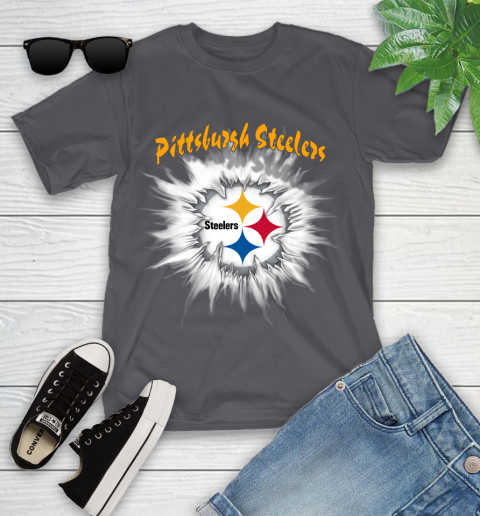 Pittsburgh Steelers NFL Football Adoring Fan Rip Sports Youth T-Shirt 6