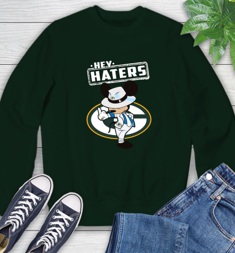 NFL Hey Haters Mickey Football Sports Green Bay Packers Sweatshirt 12