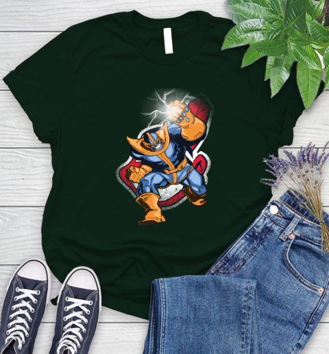 Cleveland Indians MLB Baseball Thanos Avengers Infinity War Marvel Women's T-Shirt 6