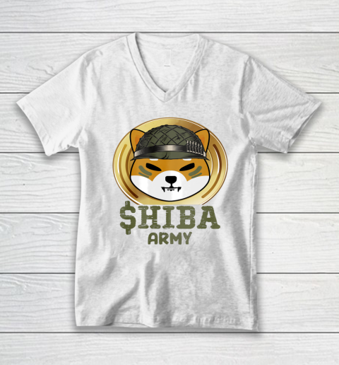 Shiba Army Vintage Shiba In Coin Shiba Army V-Neck T-Shirt 1
