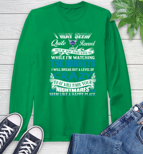 Charlotte Hornets NBA Basketball Don't Mess With Me While I'm Watching My Team Long Sleeve T-Shirt 8