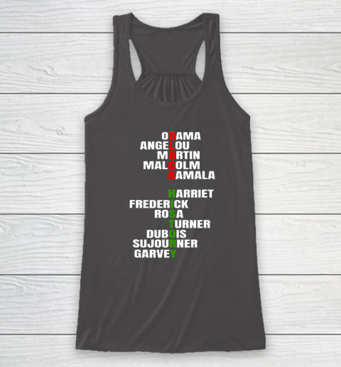 Obama Angelou Inspirational African Black History Month Racerback Tank 6