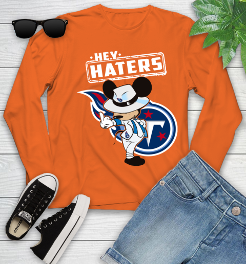 NFL Hey Haters Mickey Football Sports Tennessee Titans Youth Long Sleeve 3