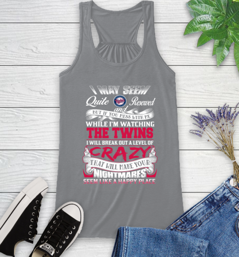 Minnesota Twins MLB Baseball Don't Mess With Me While I'm Watching My Team Racerback Tank 4