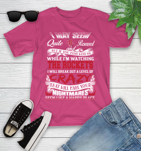 Houston Rockets NBA Basketball Don't Mess With Me While I'm Watching My Team Youth T-Shirt 11