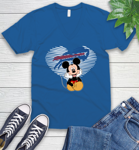 NFL Buffalo Bills The Heart Mickey Mouse Disney Football T Shirt_000 V-Neck T-Shirt 5