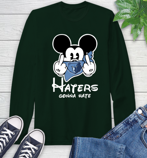 NBA Memphis Grizzlies Haters Gonna Hate Mickey Mouse Disney Basketball T Shirt Long Sleeve T-Shirt 7