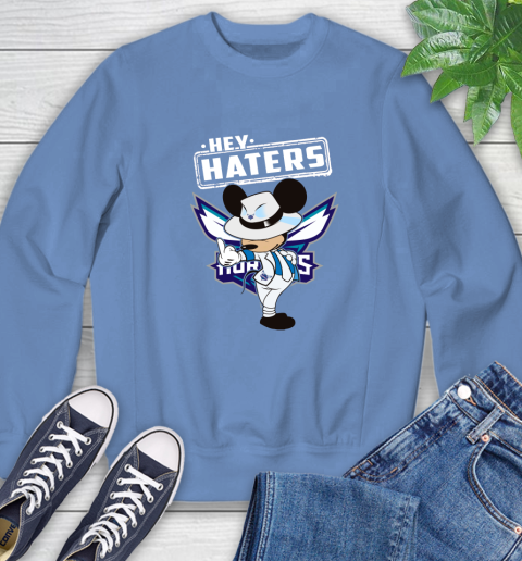 NBA Hey Haters Mickey Basketball Sports Charlotte Hornets Sweatshirt 11